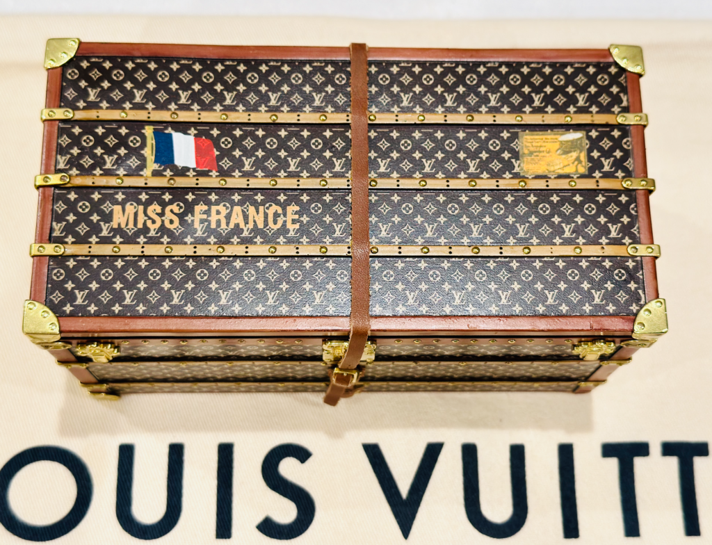 Miniature Miss France Wooden Mail Trunk