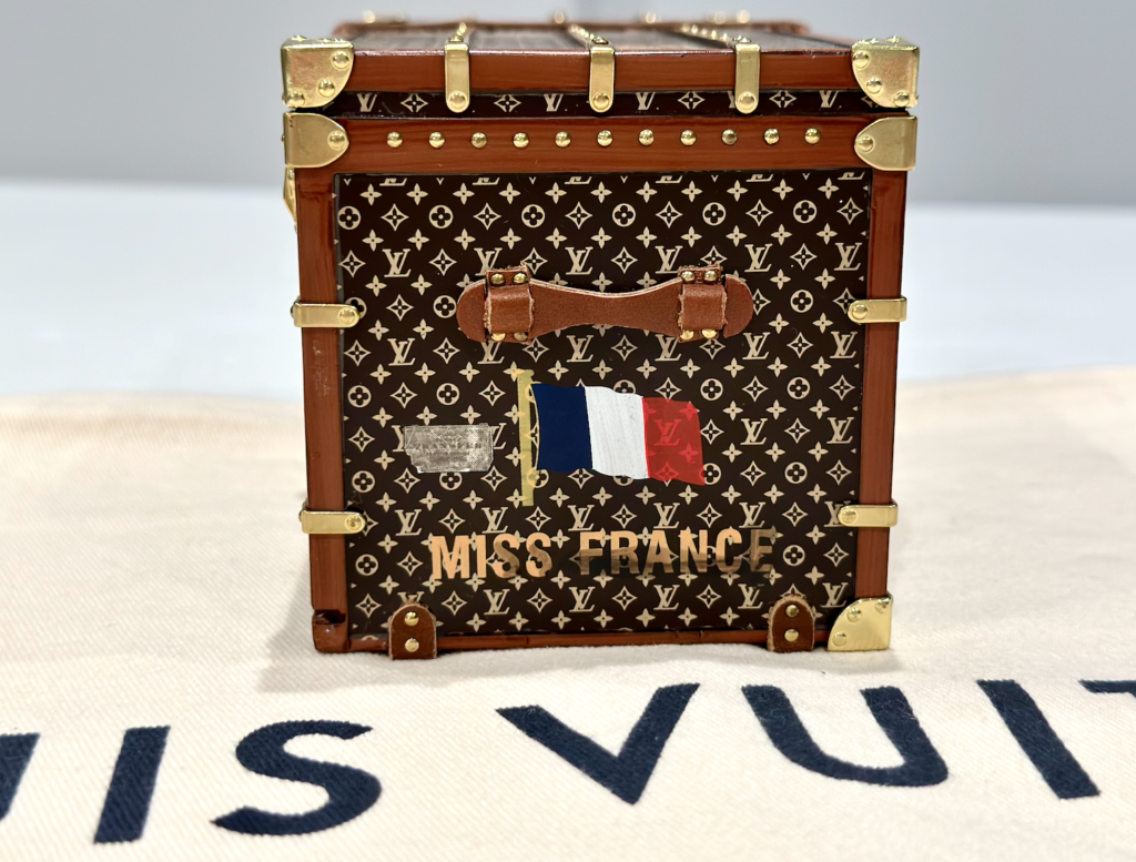 Miniature Miss France Wooden Mail Trunk