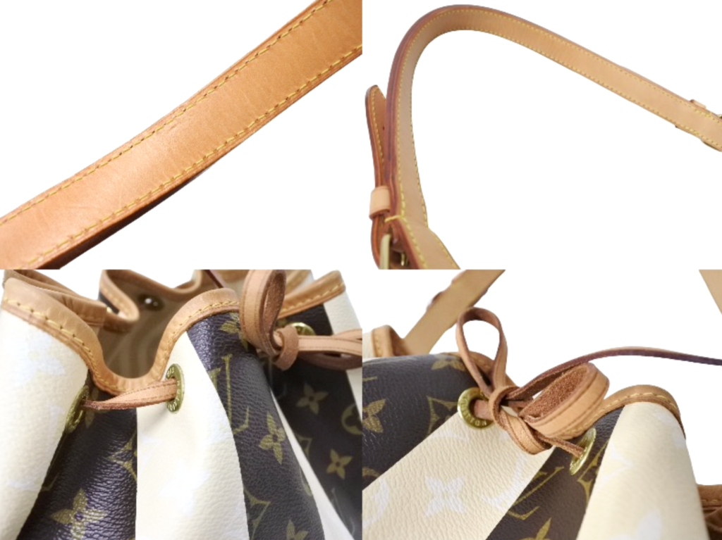 Louis Vuitton Monogram Rayures Striped Drawstring Petit Noe Handbag