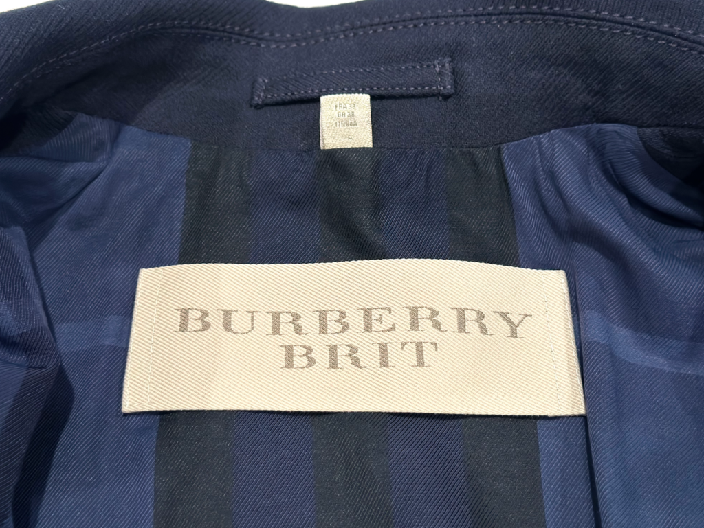 Burberry Brit Tumble Dark Navy Blue Pea Coat Jacket