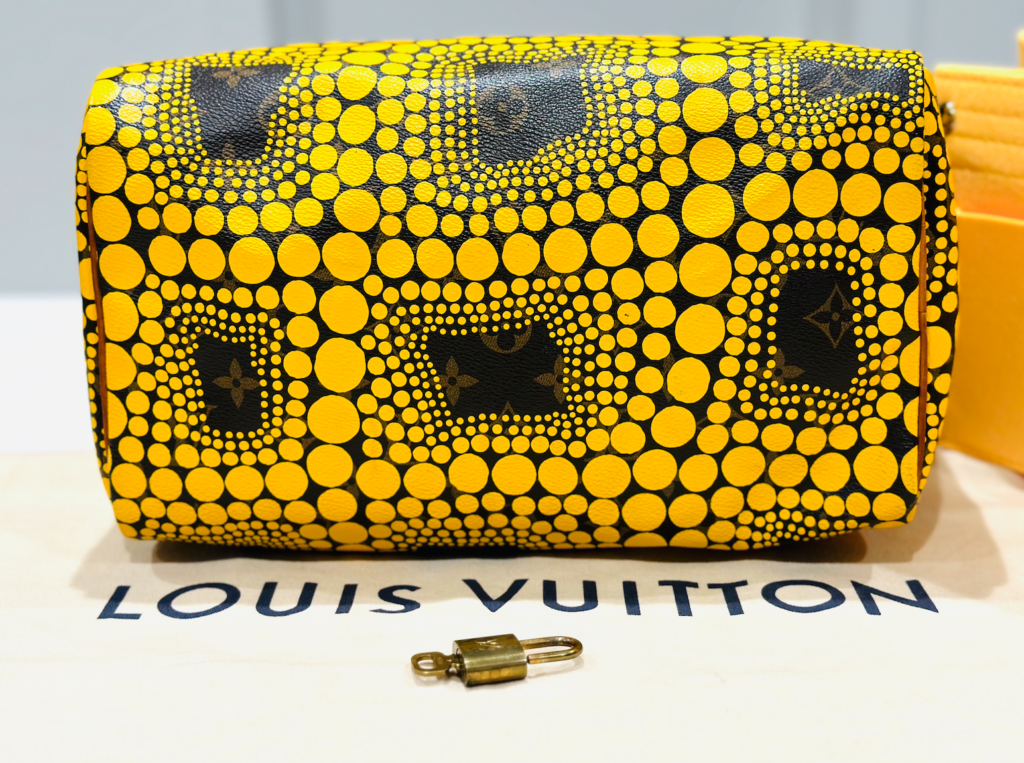 Louis Vuitton Yayoi Kusama Monogram Yellow Town Speedy 30