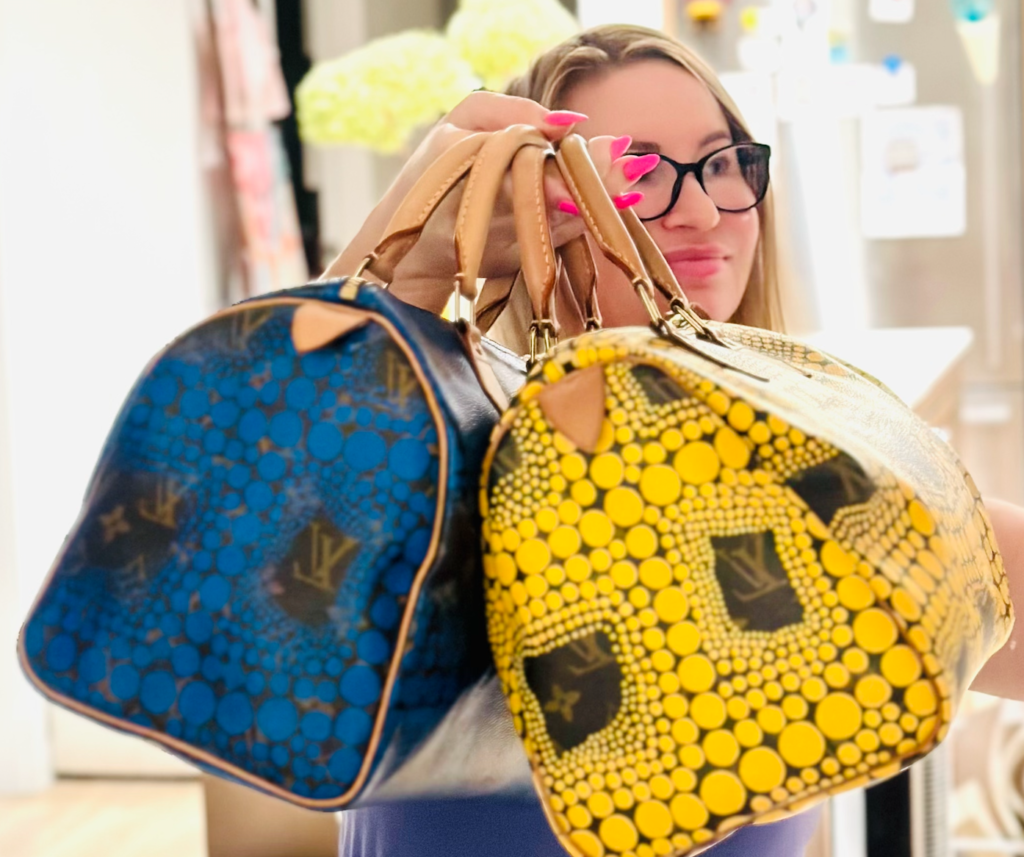 Louis Vuitton Yayoi Kusama Monogram Yellow Town Speedy 30