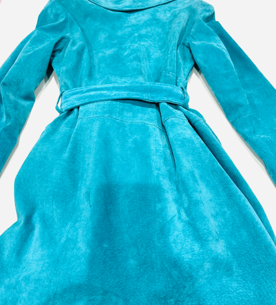 Marciano Turquoise Suede Coat Size L