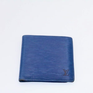 Louis Vuitton Blue Epi Leather Porte Monnaie Boite Coin Purse
