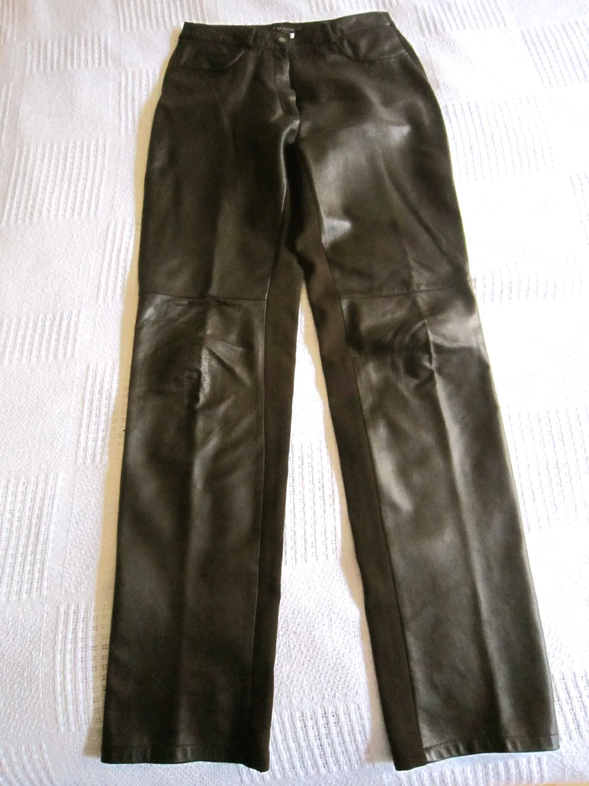 Absolu Brown Leather Pants / Medium — image 2