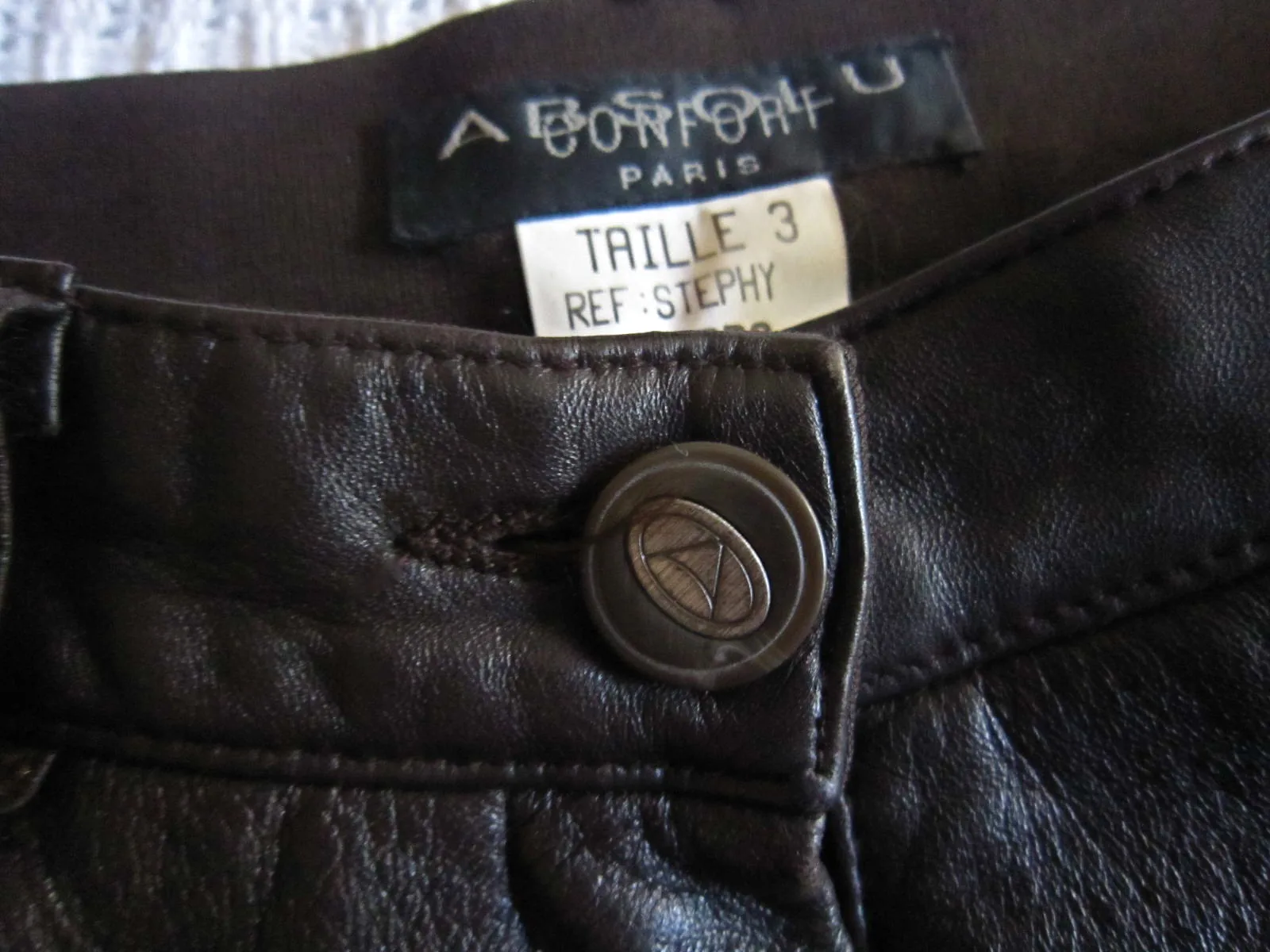 Absolu Brown Leather Pants / Medium — image 5