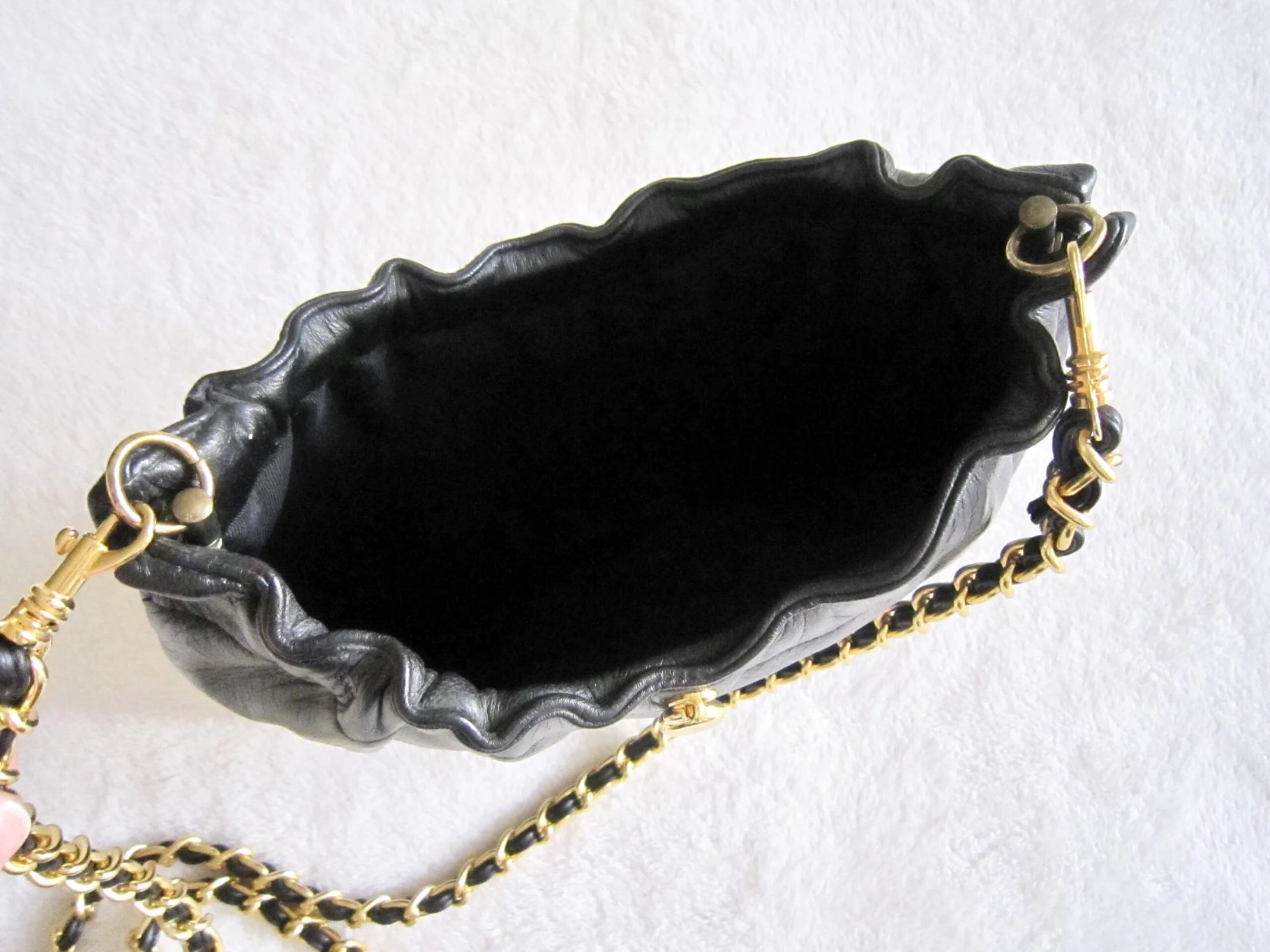 Ande Black Leather Chain Crossbody Bag — image 4