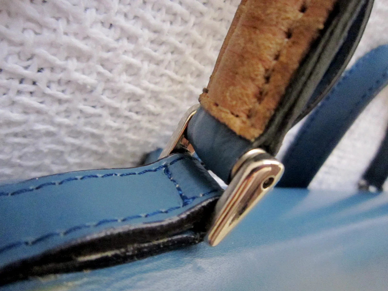 A.Testoni Blue Satchel Signature Leather Handbag — image 10