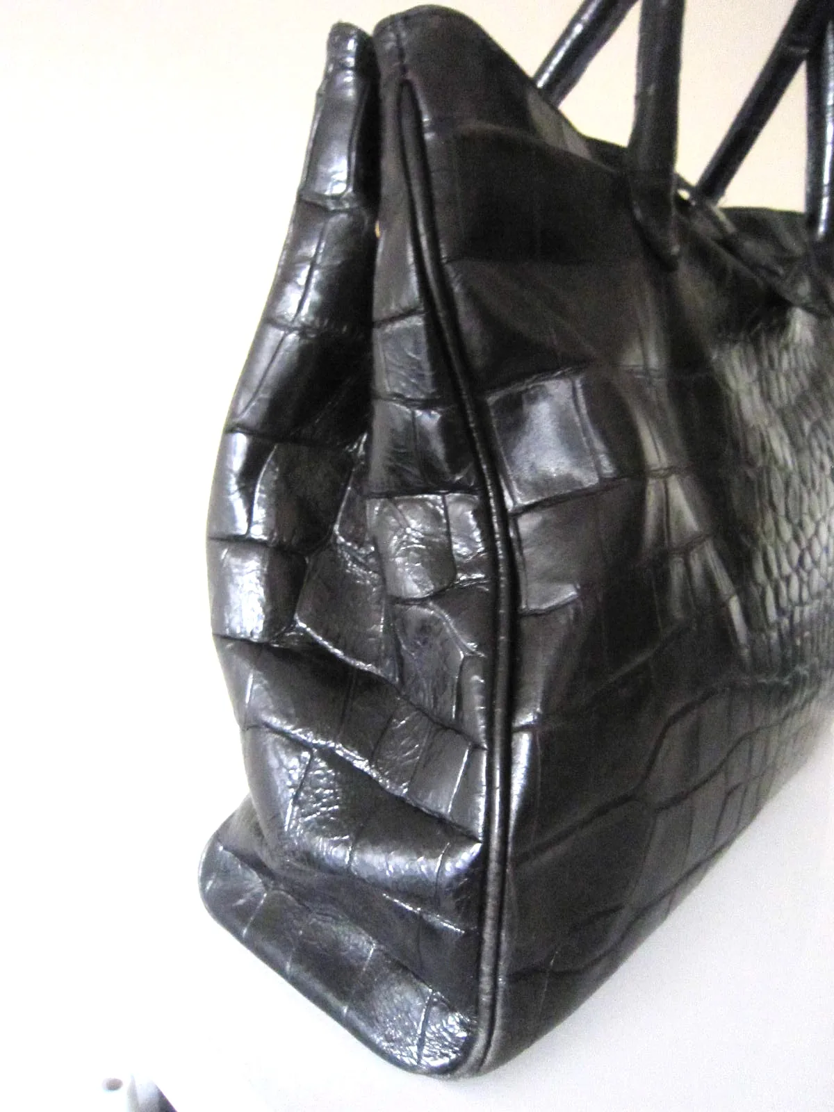 Browns Couture Black Croc Leather Tote — image 3