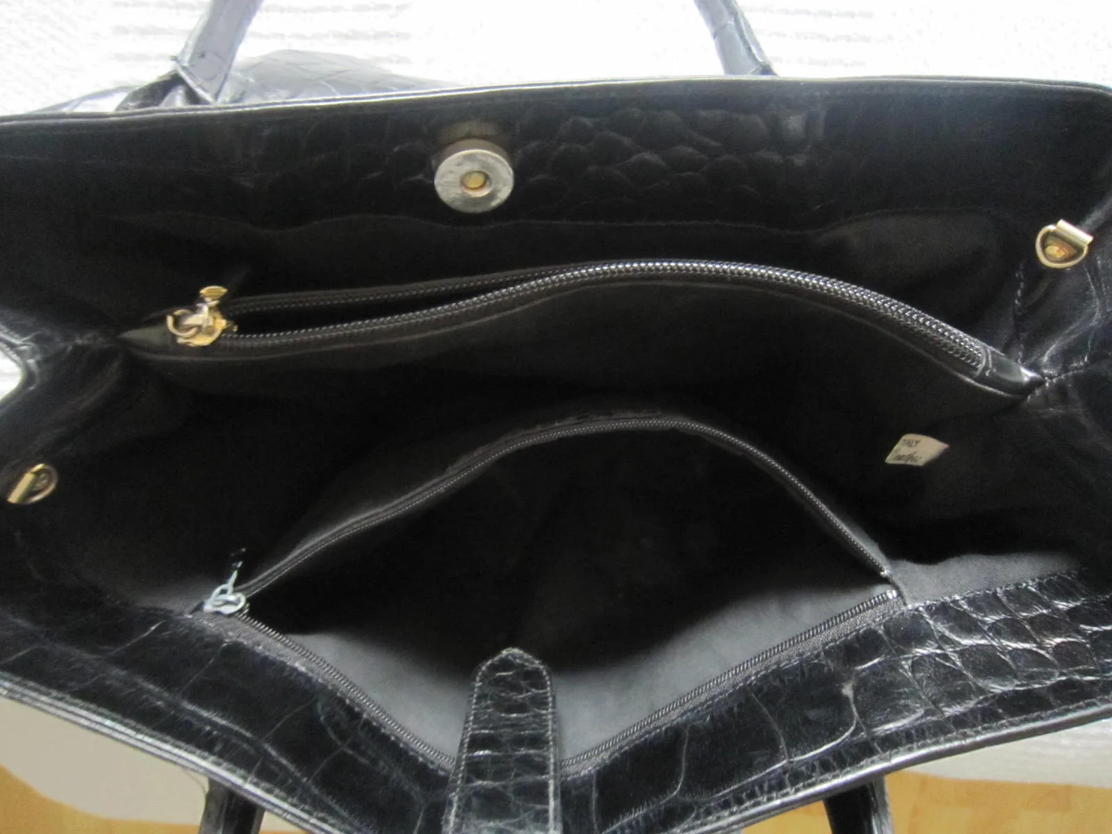 Browns Couture Black Croc Leather Tote — image 5
