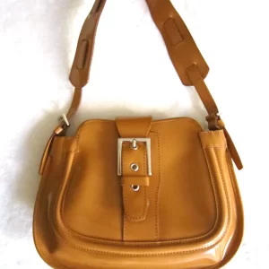 Browns Couture Mustard Leather Shoulder Bag