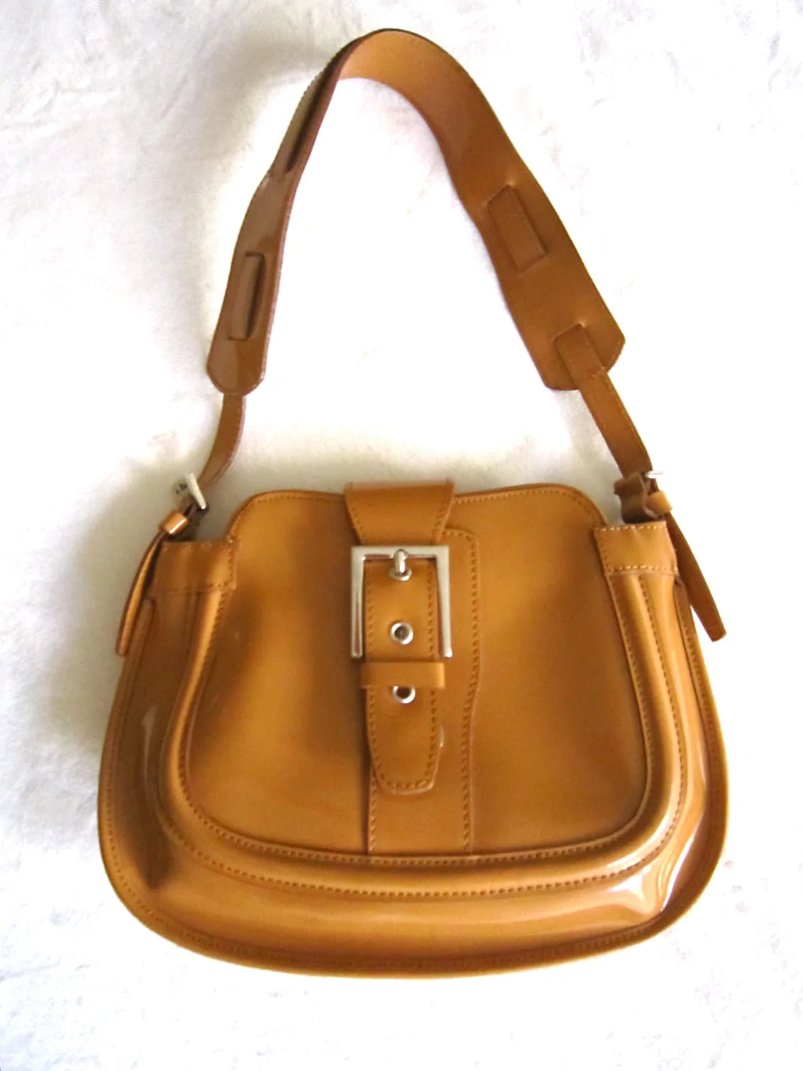 Browns Couture Mustard Leather Shoulder Bag