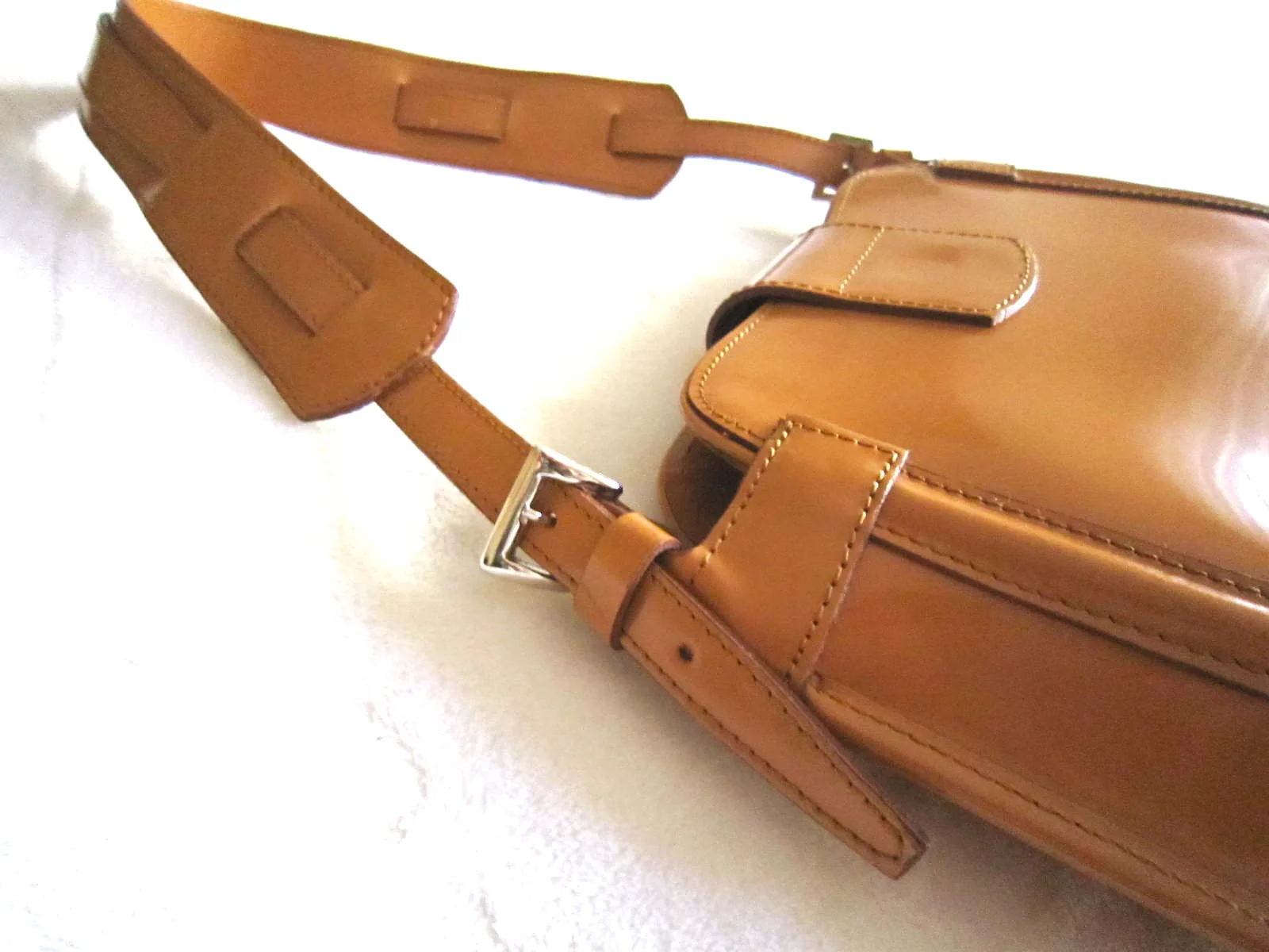 Browns Couture Mustard Leather Shoulder Bag — image 3