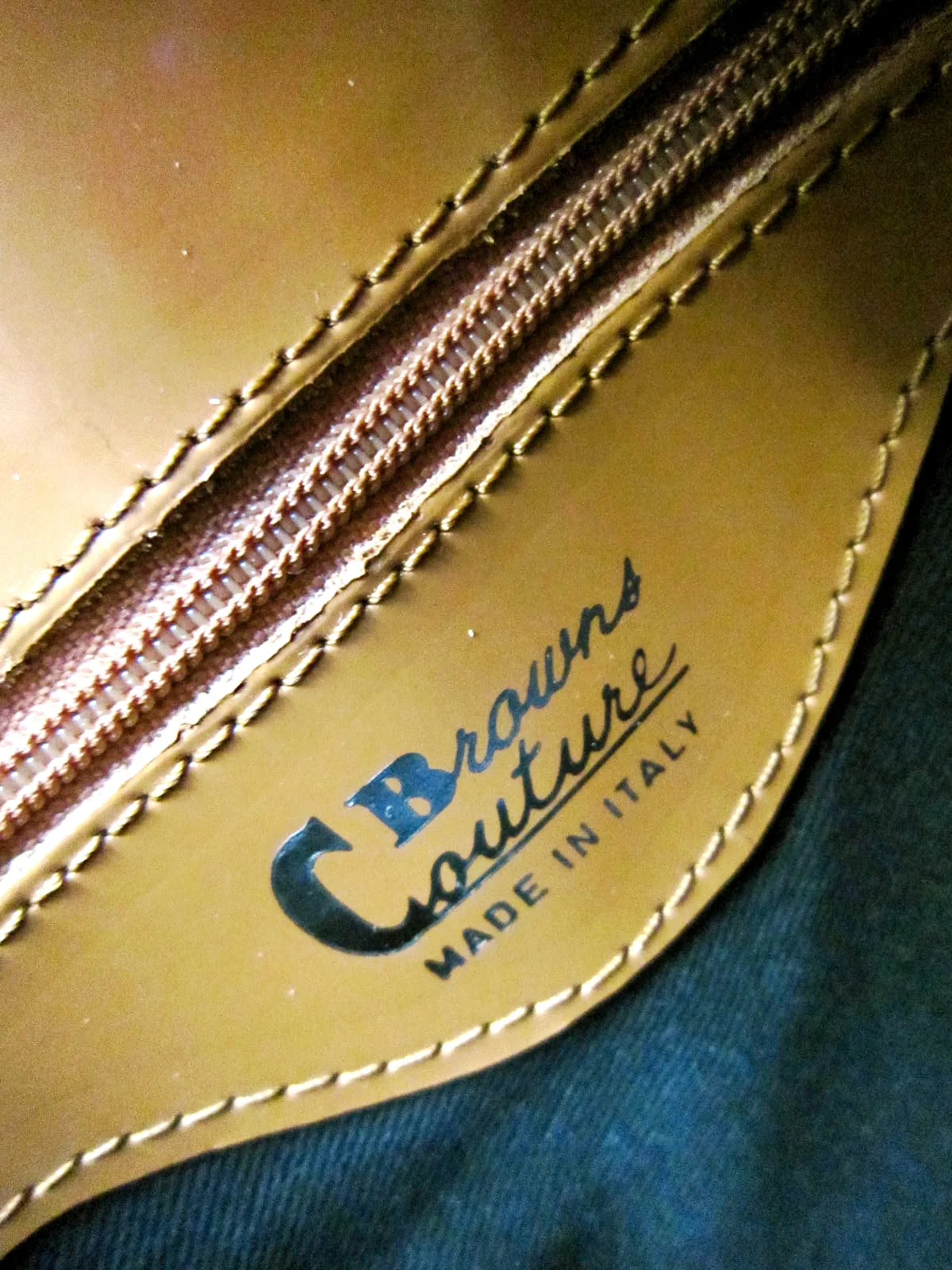 Browns Couture Mustard Leather Shoulder Bag — image 7