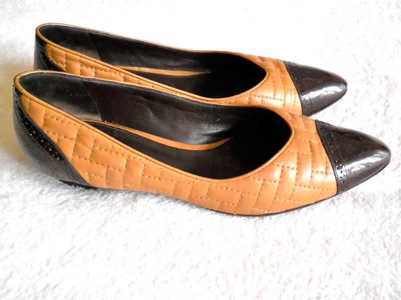 Bally Beige Quilted Two-tone Leather Ballet Pumps — image 2