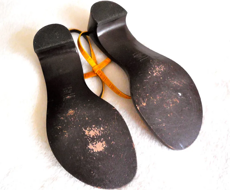 Bally Yellow Leather Strappy Sandals — image 4