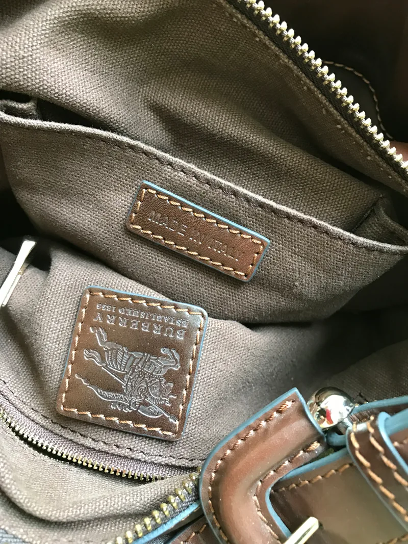 Burberry Check Canvas & Brown Leather Hobo Bag — image 11
