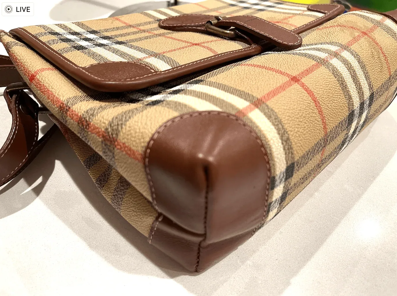 Burberry Haymarket Check Messenger Bag — image 5