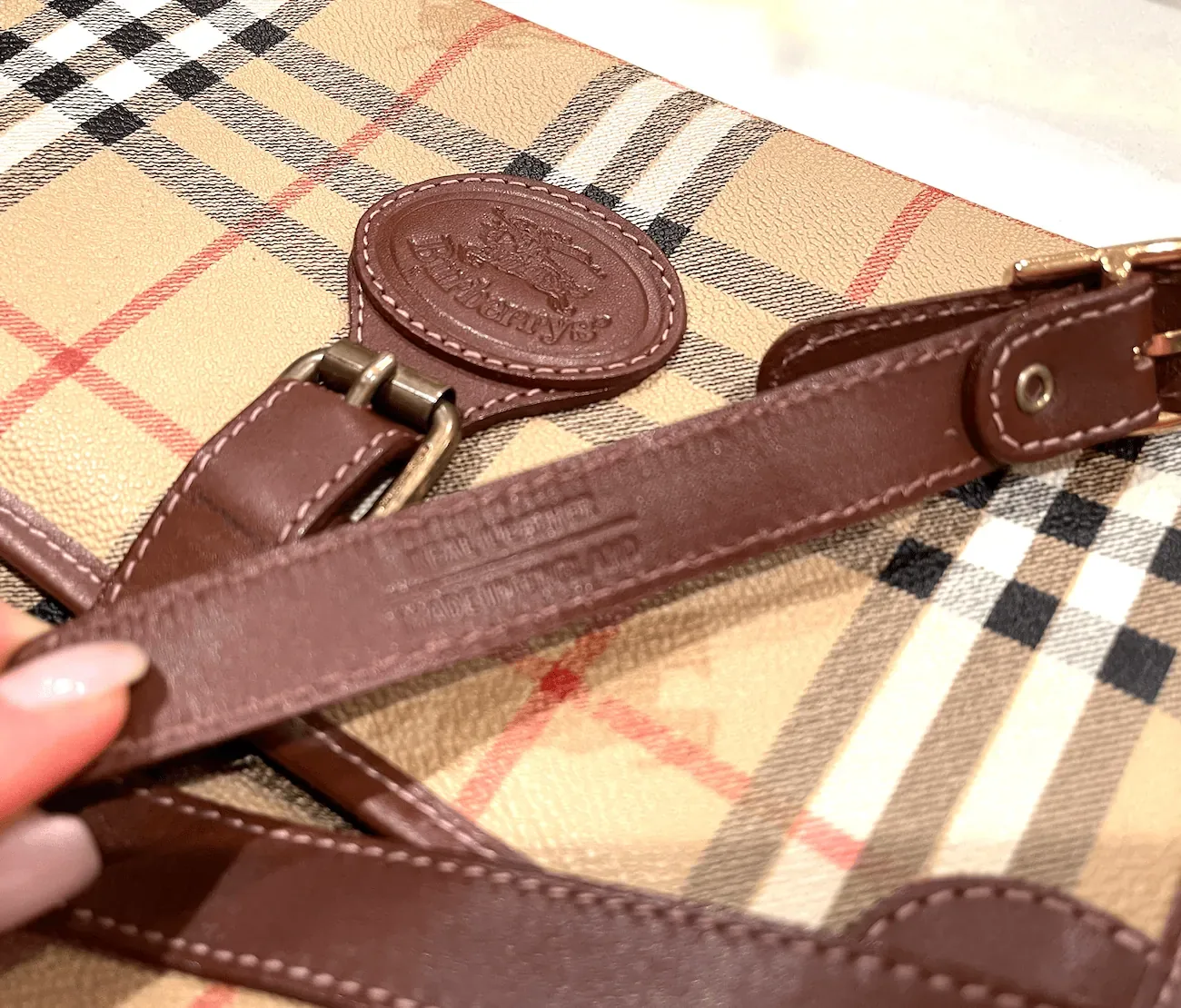 Burberry Haymarket Check Messenger Bag — image 11