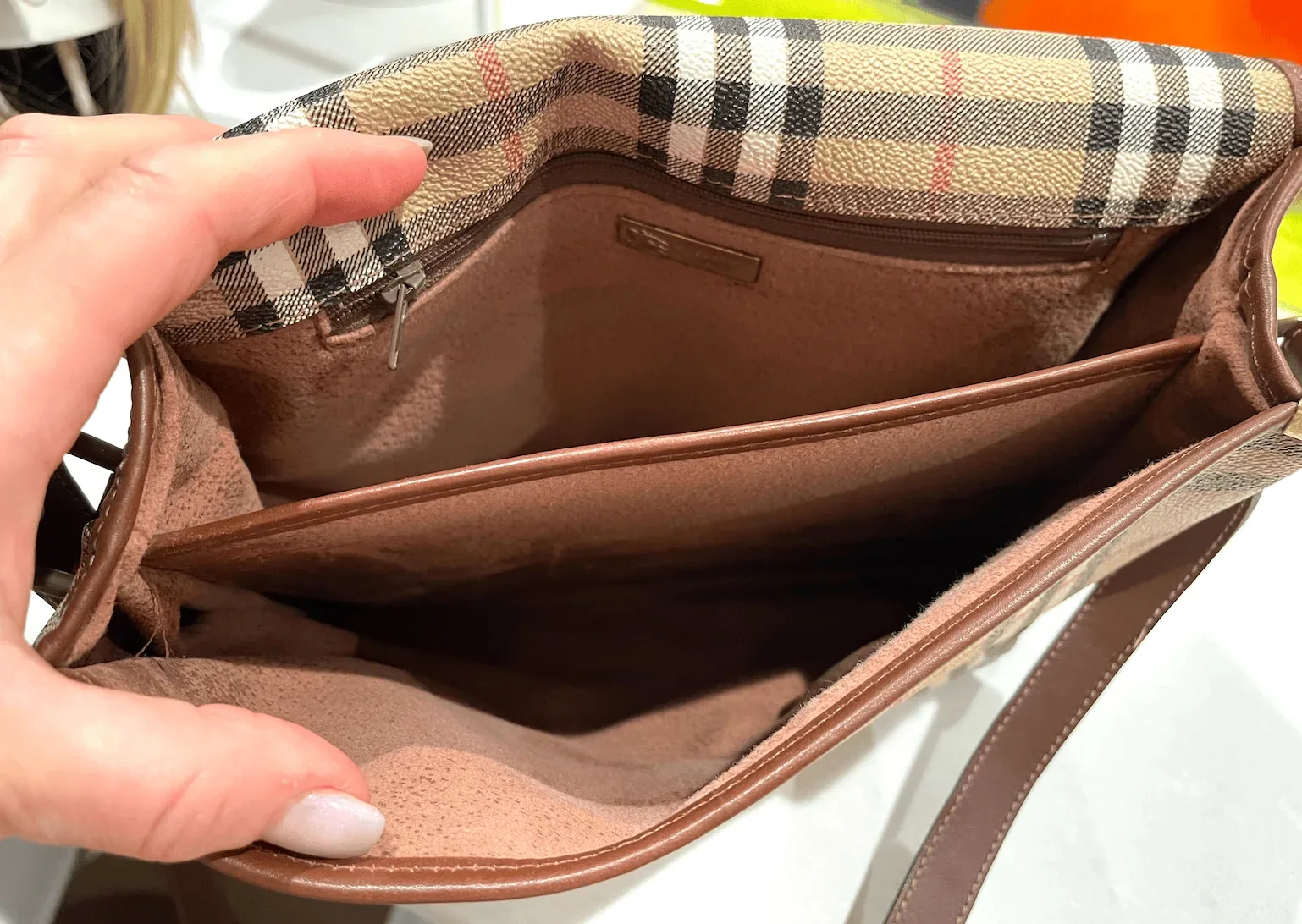Burberry Haymarket Check Messenger Bag — image 12