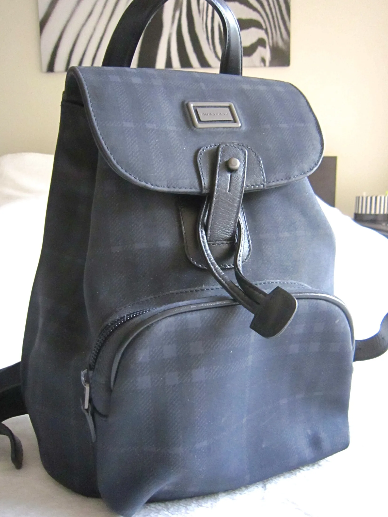 Burberry Nova Check Blue Classic Backpack