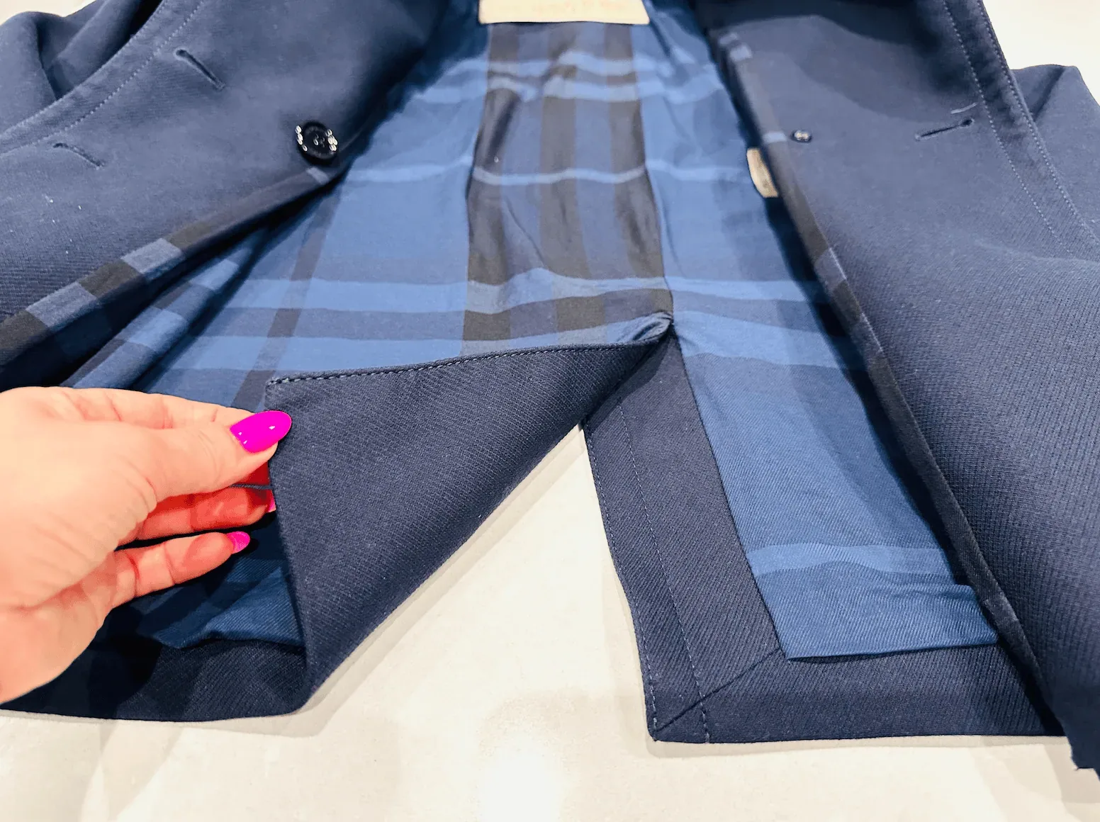 Burberry Brit Tumble Dark Navy Blue Pea Coat Jacket — image 6