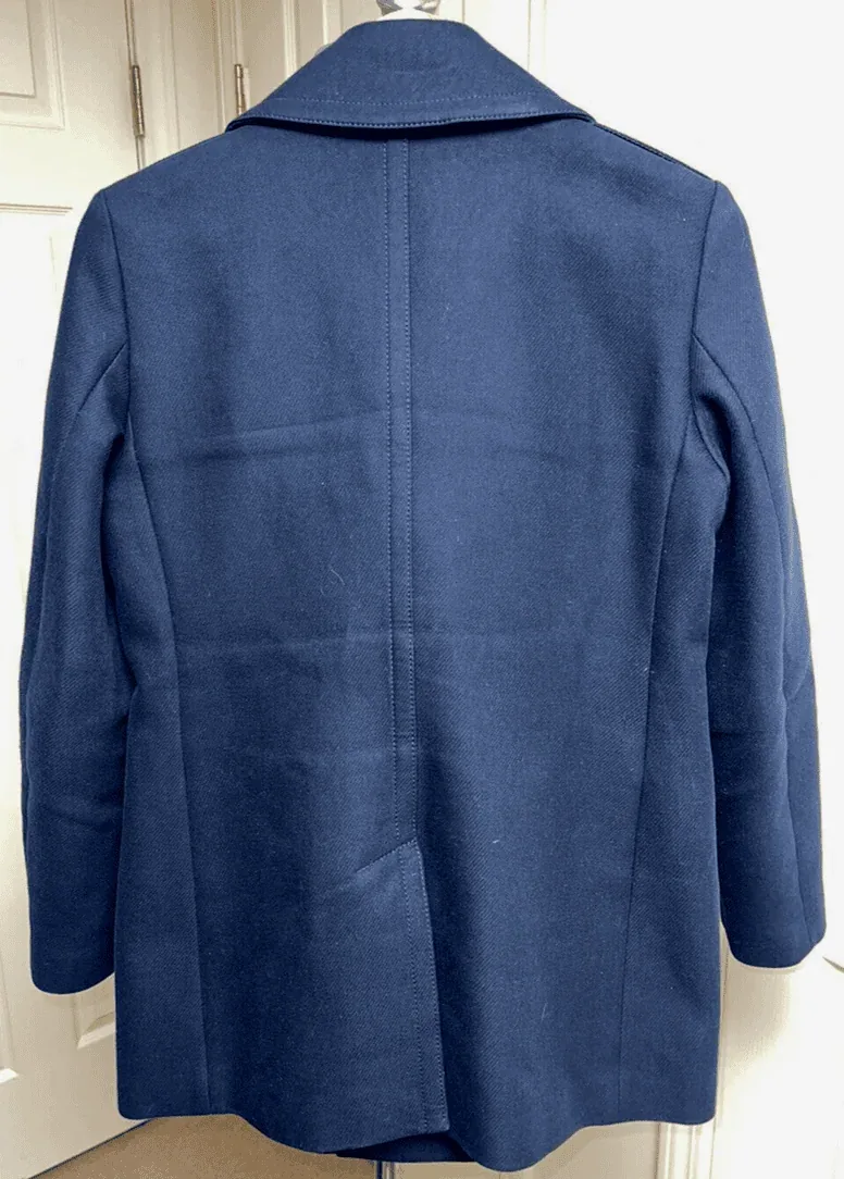 Burberry Brit Tumble Dark Navy Blue Pea Coat Jacket — image 8