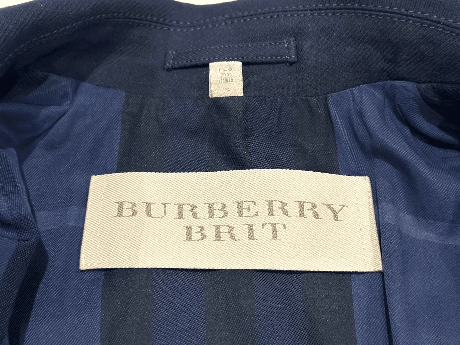 Burberry Brit Tumble Dark Navy Blue Pea Coat Jacket — image 12