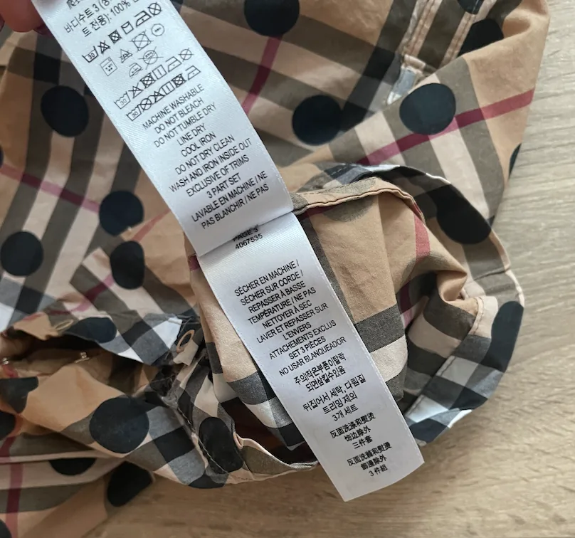 Burberry Infant Check Polka Dots Cotton Playsuit — image 7