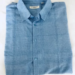 Burberry London Check Pale Blue Dress Shirt/XL