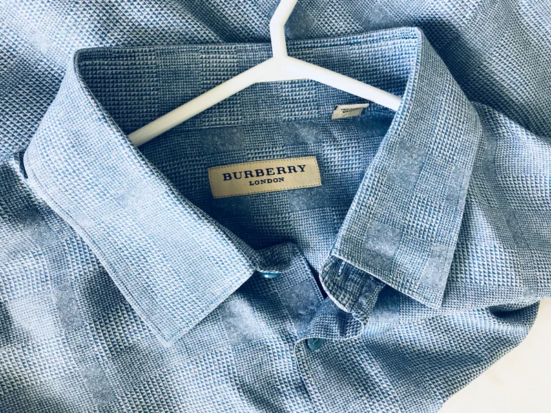 Burberry London Check Pale Blue Dress Shirt/XL — image 4