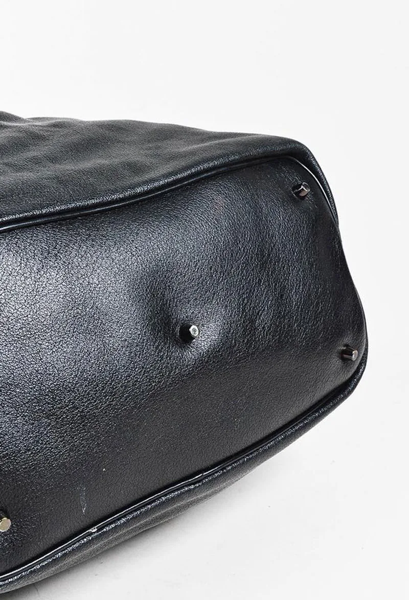 Burberry Black Leather “Warrior” Drawstring Tote — image 4