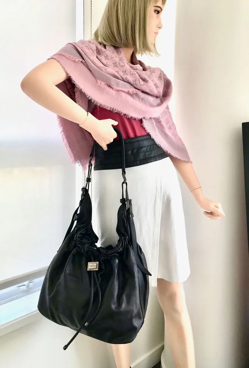 Burberry Black Leather “Warrior” Drawstring Tote — image 15