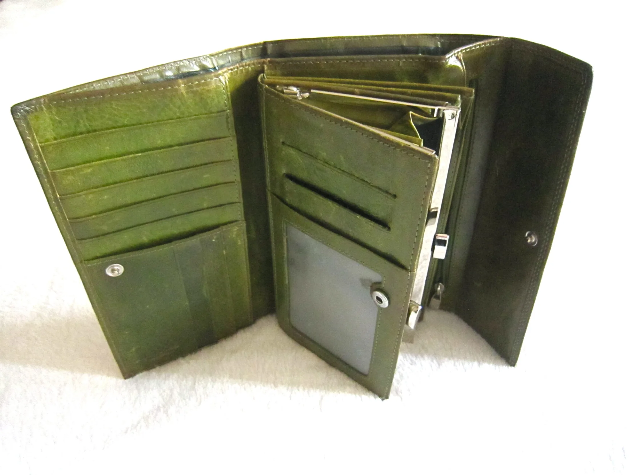 Cavalieri Green Leather Vera Pelle Wallet — image 4