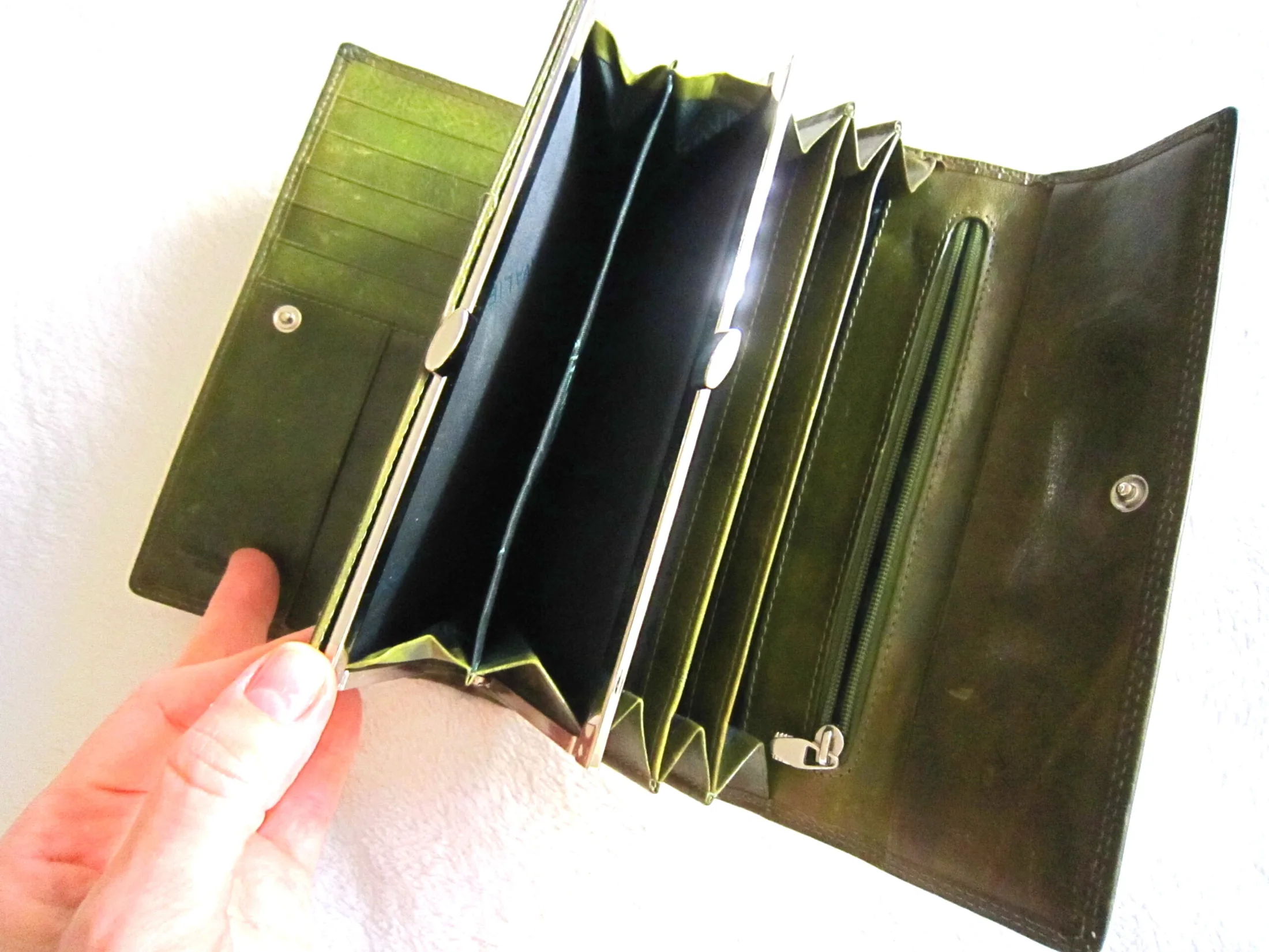 Cavalieri Green Leather Vera Pelle Wallet — image 5