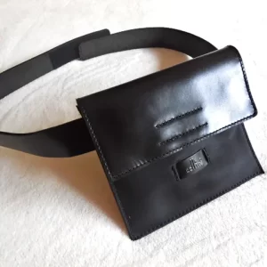Cellini Black Leather Waist Bag