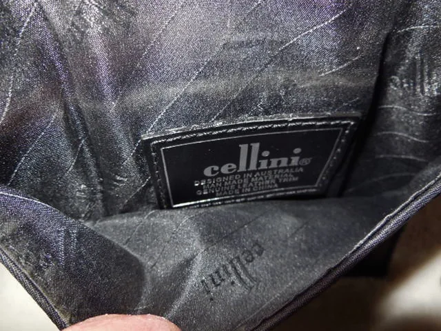 Cellini Black Leather Waist Bag — image 3