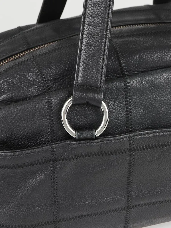 Chanel Black Caviar Leather East West Satchel Bag — image 5