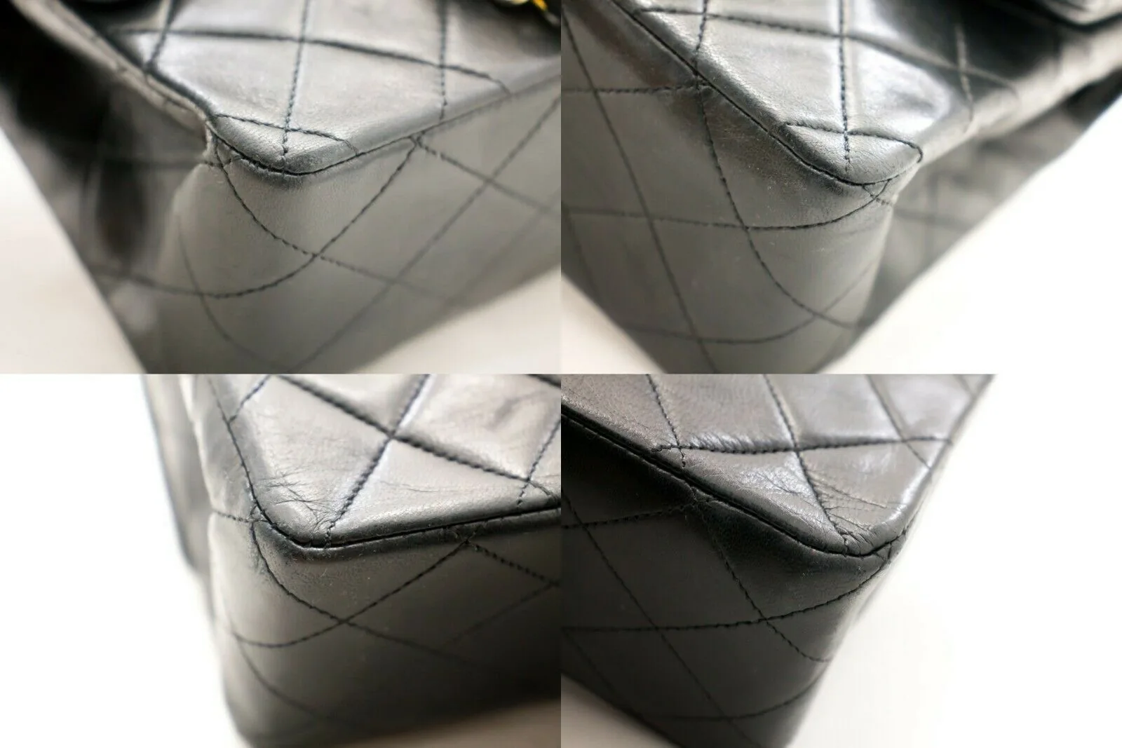 Chanel Black Lambskin Double Flap 2.55 Classic Bag — image 9