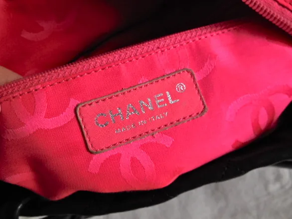 Chanel Black Lambskin Cambon CC Large Tote Bag — image 6