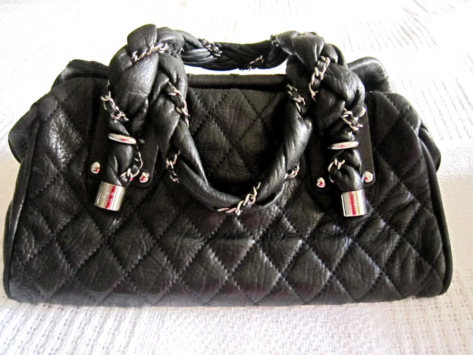 Chanel Limited Edition Lambskin Lady Braid Bowler Purse