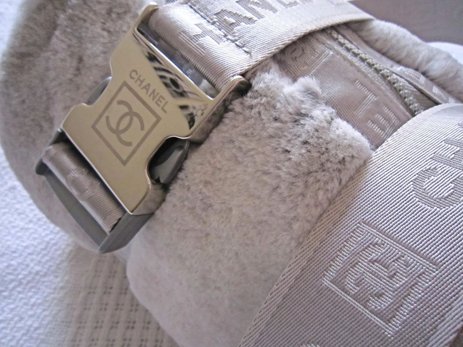 Chanel Limited Edition Sports Line Grey Lapin Fur Duffel Papillon Bag — image 12