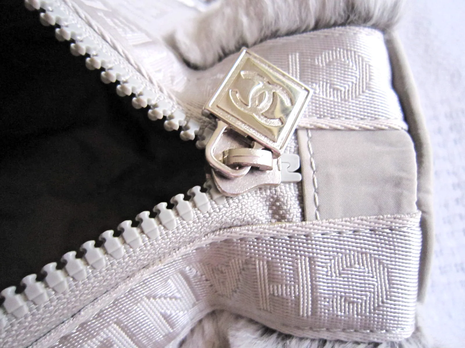 Chanel Limited Edition Sports Line Grey Lapin Fur Duffel Papillon Bag — image 13