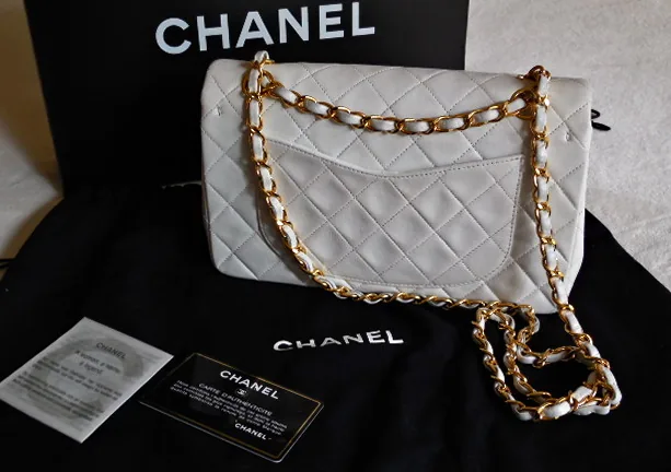 Chanel Quilted White Lambskin Classic Double Flap Handbag — image 2
