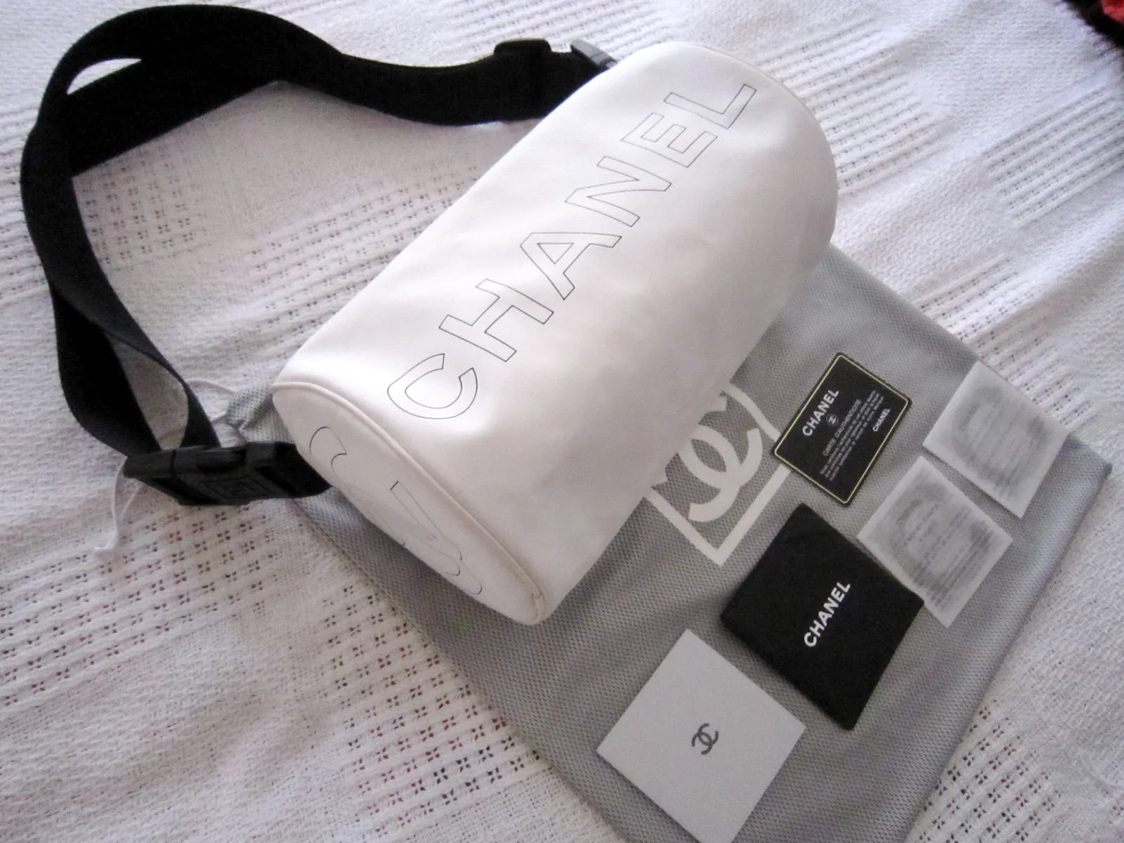 Chanel White Boston 3-Way Messenger Bag