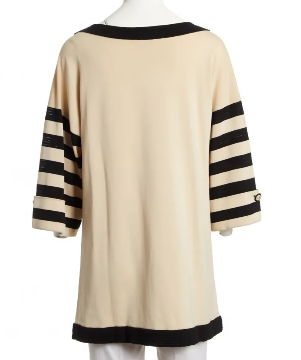 Chanel Striped Boat Neck Jumper w/Venetian Gondola Plate — image 2