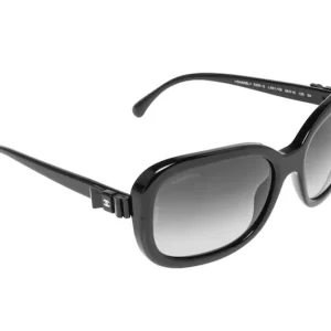 Chanel Black 5280-Q Bow Square Gradient Sunglasses