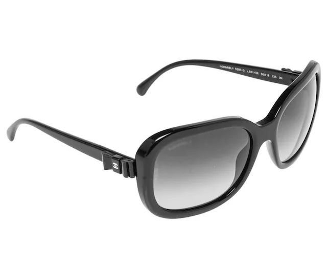 Chanel Black 5280-Q Bow Square Gradient Sunglasses
