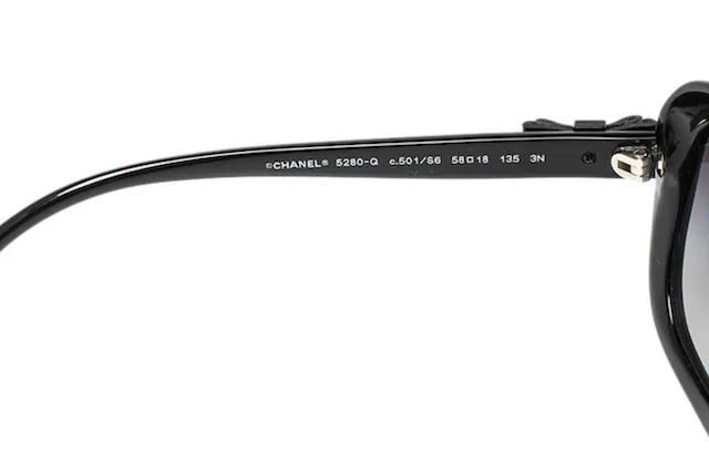 Chanel Black 5280-Q Bow Square Gradient Sunglasses — image 6