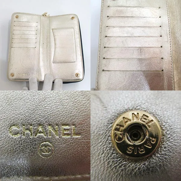 Chanel Blue Denim Zip Around Wallet — image 5